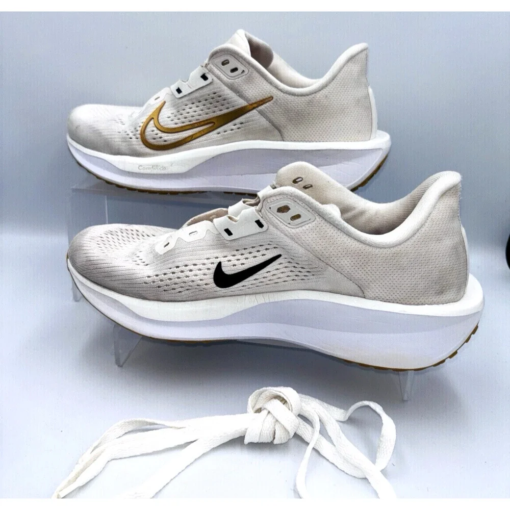 Sz 9 Nike Quest 6 Womens Running Shoes White Athletic Trainer Sneakers